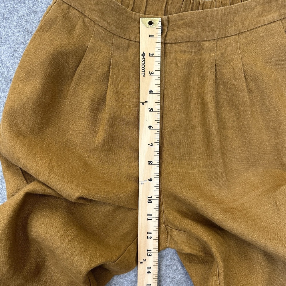 Boden Dulwich 100% Linen Trousers Womens 4P Gingerbread Wide Leg EUC - Picture 10 of 12